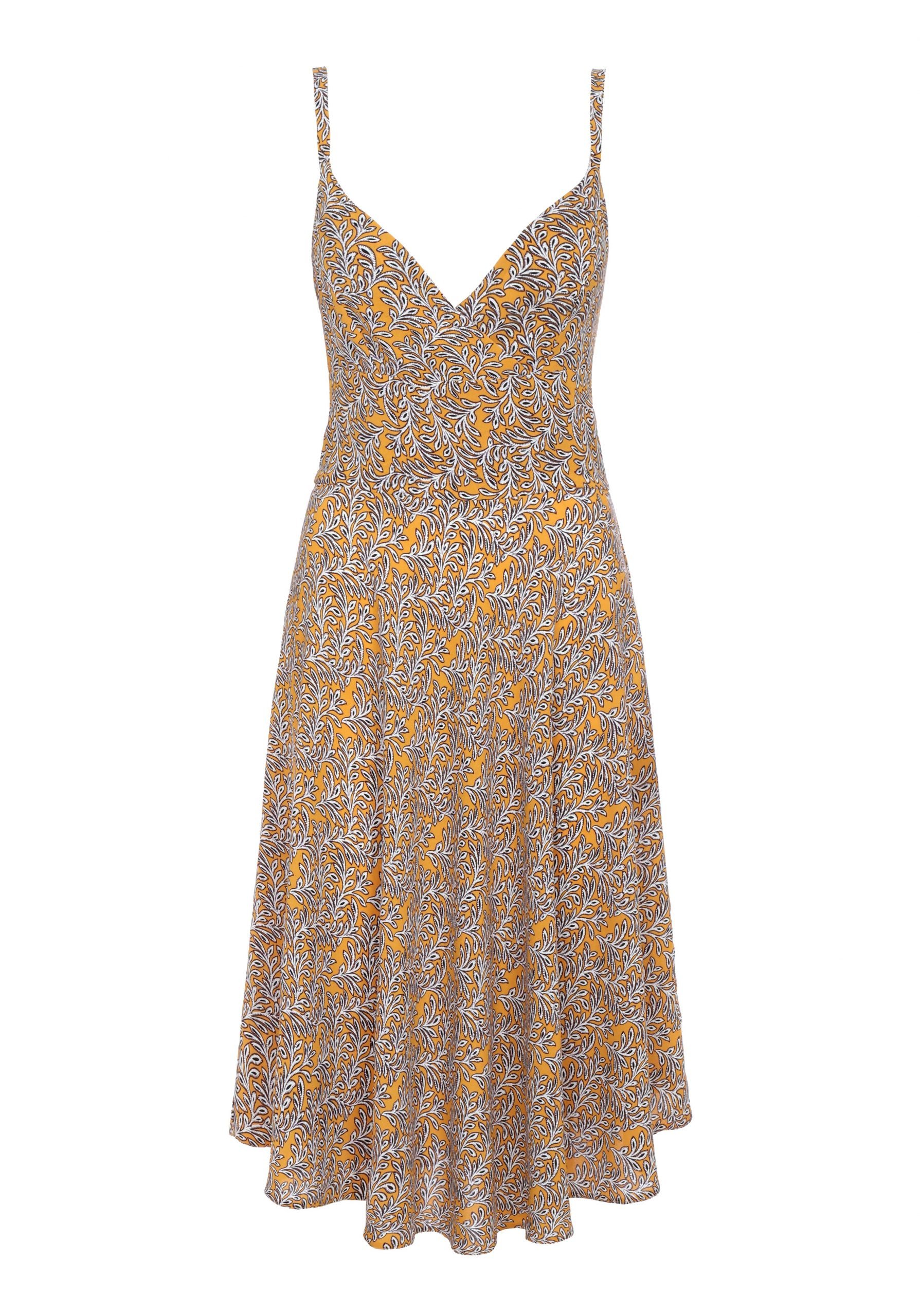 שמלת סאני בצבע צהוב מודפס