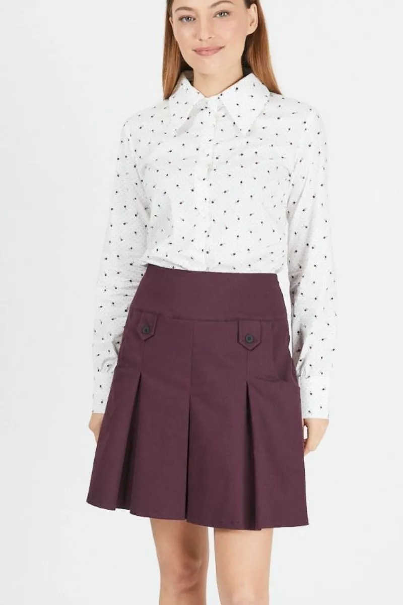 חצאית מיילי בצבע חציל
