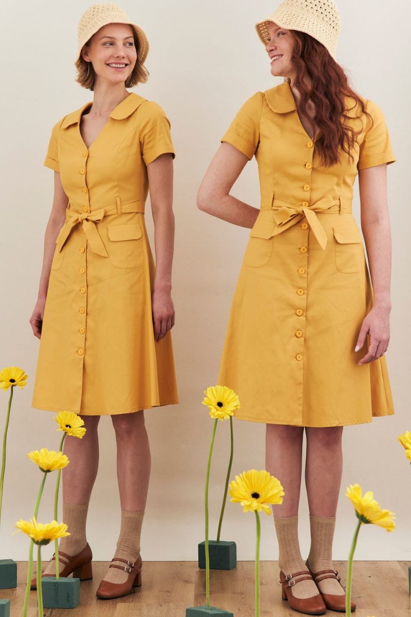 שמלת אמנדה בצבע צהוב
