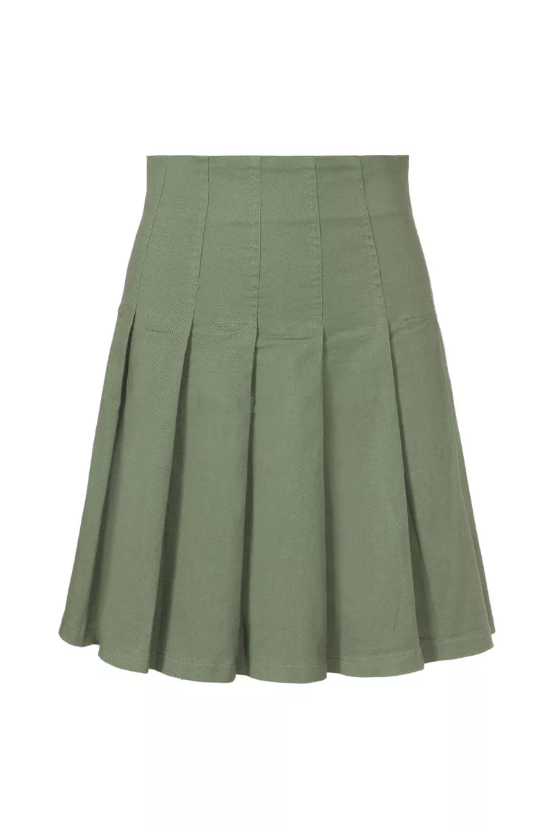 חצאית זואי בצבע ירוק