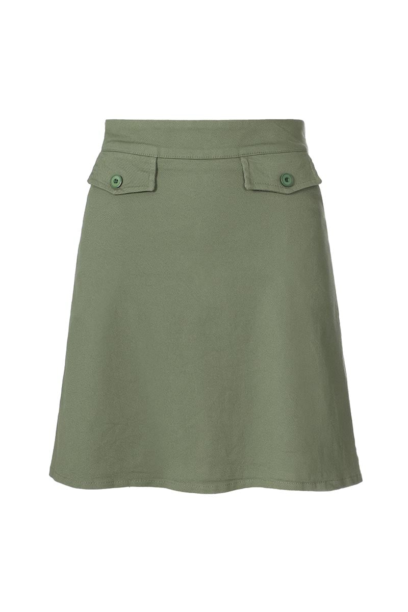 חצאית רלי בצבע ירוק