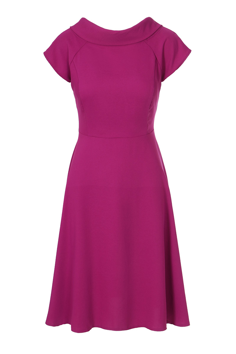 שמלת כריסטינה בצבע סגול פוקסיה