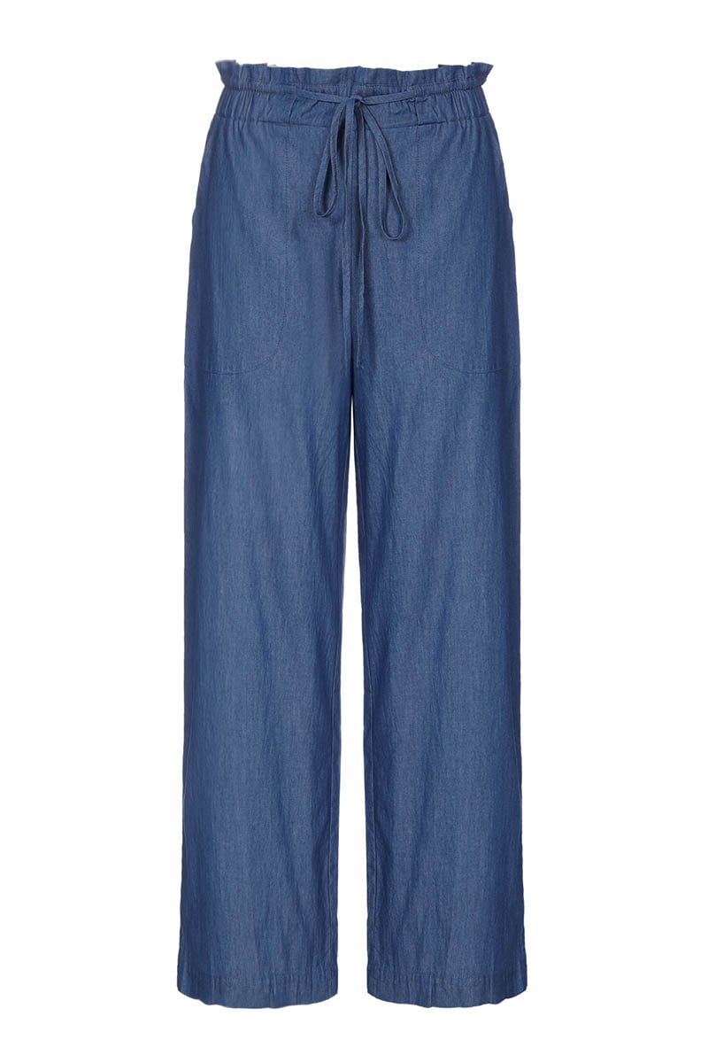 מכנסי טדי בצבע כחול ג'ינס
