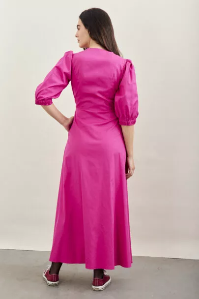 שמלת טימור בצבע פוקסיה