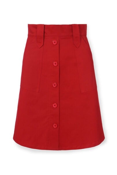 חצאית נורמה בצבע אדום חמרה