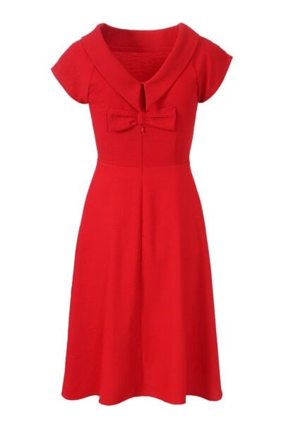 שמלת כריסטי בצבע אדום