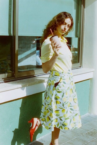 חצאית ספרינג בצבע לימונים