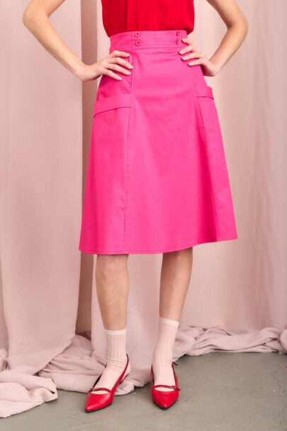 חצאית פנינה בצבע פוקסיה