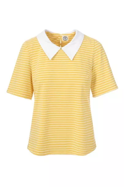 חולצת ג'סיקה בצבע צהוב פסים