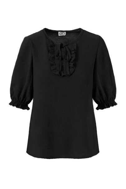 חולצת פלורנס בצבע שחור קרפ