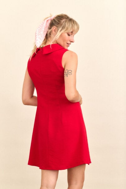 שמלת ג'ולי בצבע אדום
