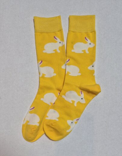 גרביים בצבע צהוב ארנבים